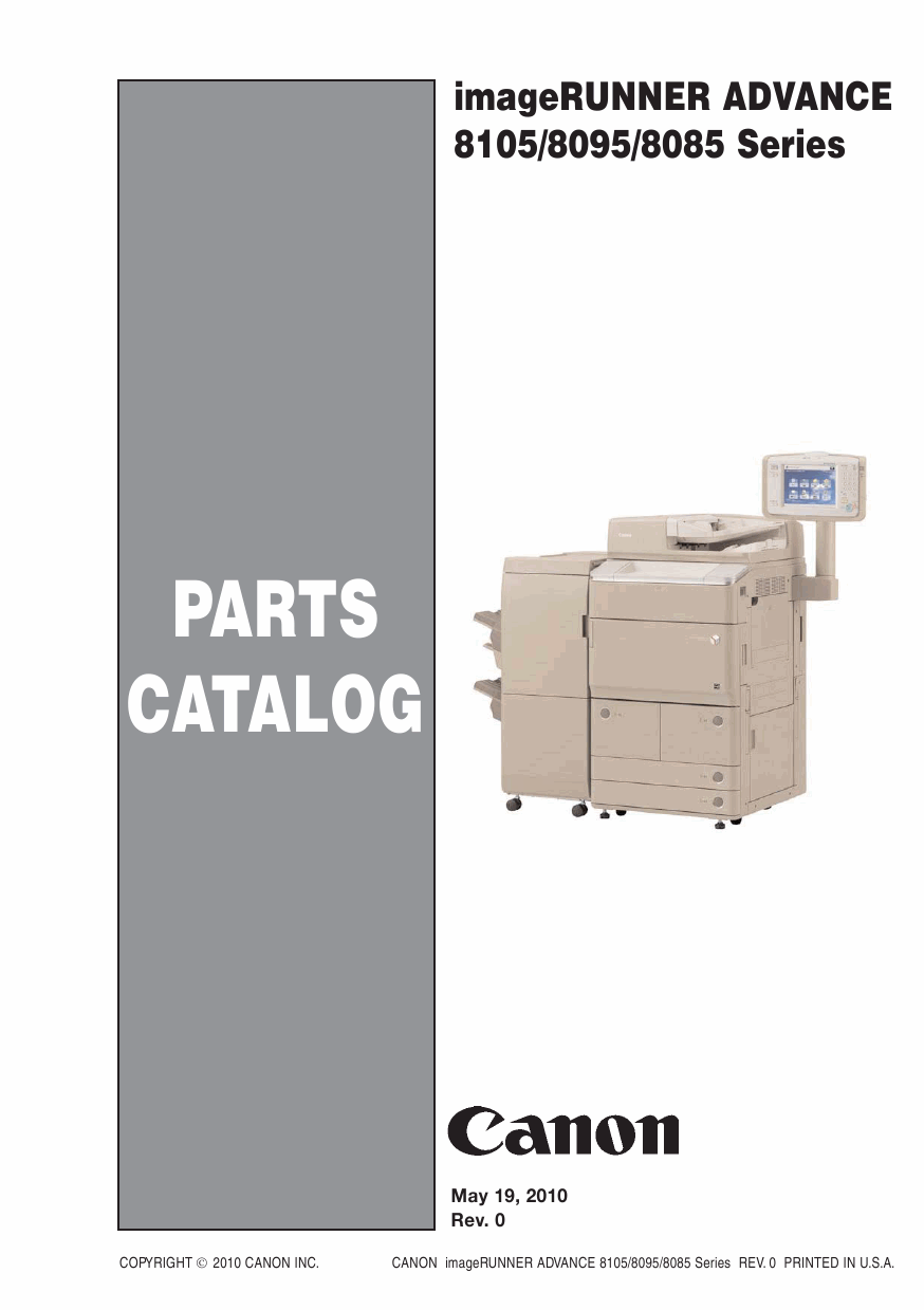 Canon imageRUNNER-ADVANCE-iR 8085 8095 8105Pro Parts Catalog-1